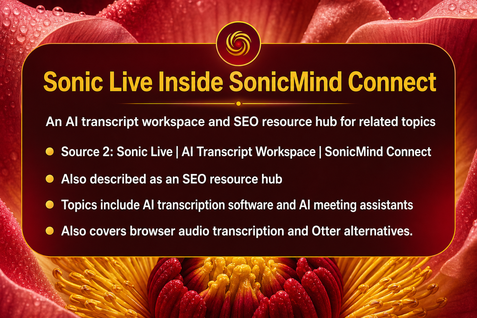 Sonic Live Inside SonicMind Connect